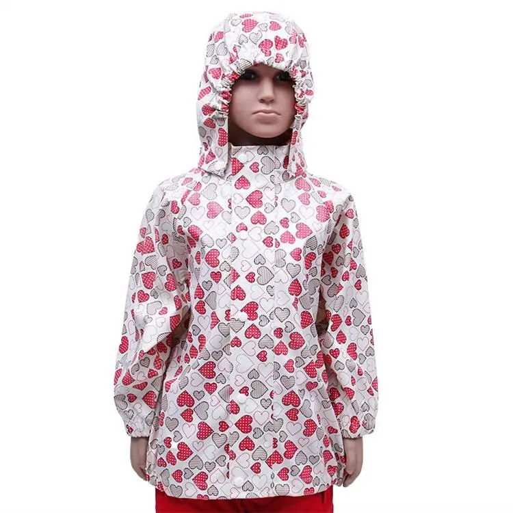 Shiny waterproof Raincoat kids allover print one size hooded 2 pieces fashion children, Shiny waterproof Raincoat kids allover print one size hooded 2 pieces fashion children