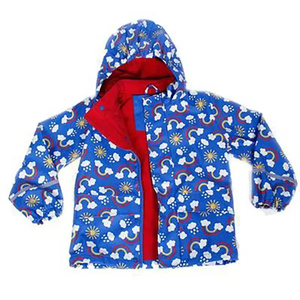 Rain Jackets Kids reflective EN20471 hooded Raincoats printed waterproof fleece lining, Rain Jackets Kids reflective EN20471 hooded Raincoats printed waterproof fleece lining